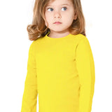 Little Girls Cotton Long Sleeve Basic Crewneck T-Shirt