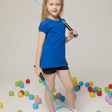 Girls' Basic Cotton T-Shirt  Short Puff Sleeve Crewneck / Toddler