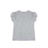 Girls' Basic Cotton T-Shirt  Short Puff Sleeve Crewneck / Toddler