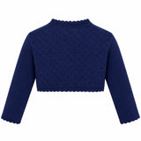 Baby Girls' Long Sleeve Knit One Button Closure Bolero Shrug