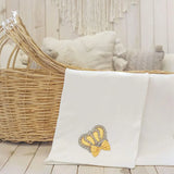 Newborn Jeweled Crown Swaddle Receiving Blanket for Baby Girl 34" x 31"