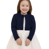 Little Girls' Long Sleeve Bowknot Closure Bolero Cardigan