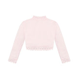 Little Girls' Knit Long Sleeve Button Closure Bolero Cardigan Shrug