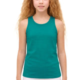 Girls' Soft Solid Cotton Blend Racerback Tank Top