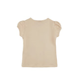 Baby Cotton Puff Sleeve Basic Crewneck T-Shirt