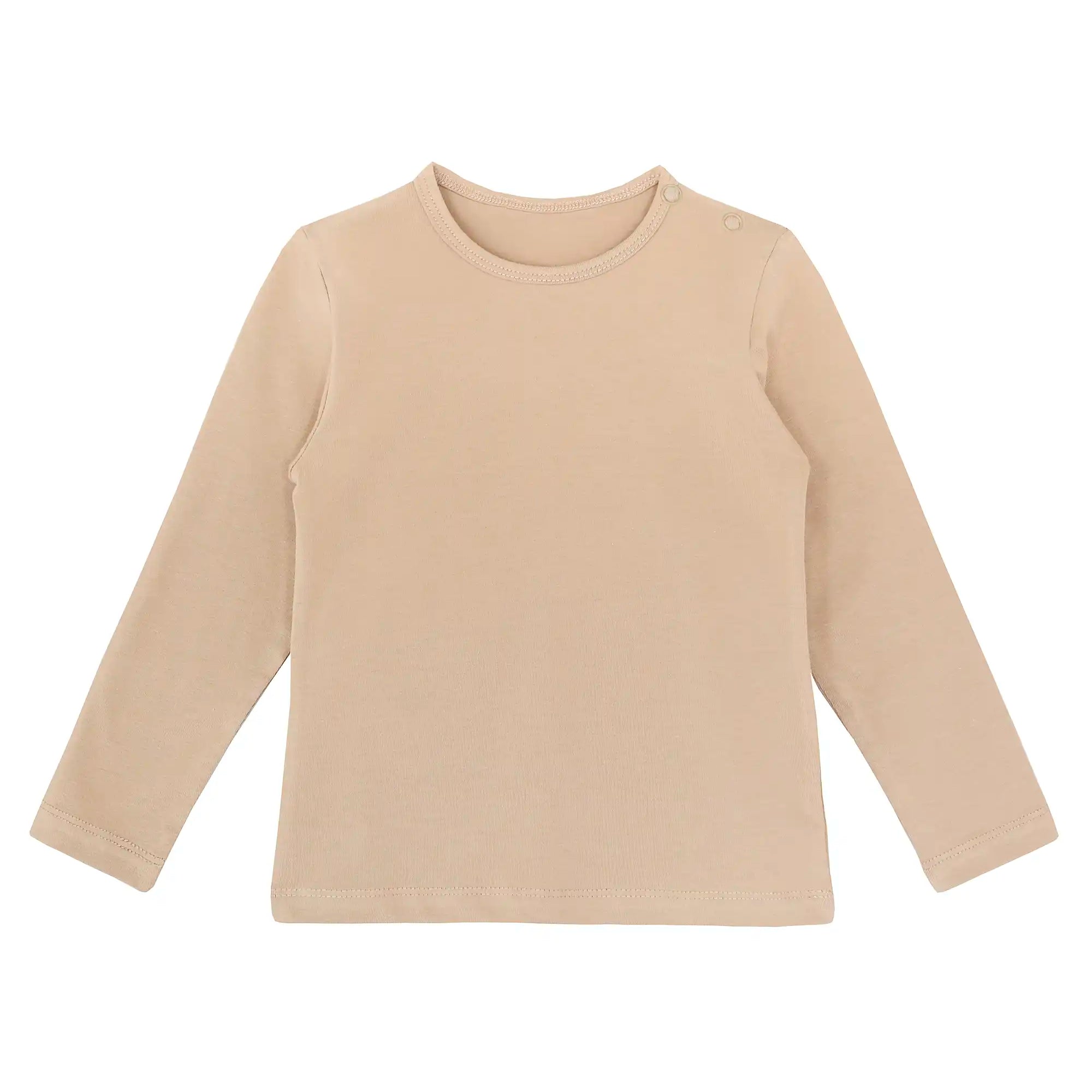Baby Girls' Basic Long Sleeve Round Neck T-Shirt