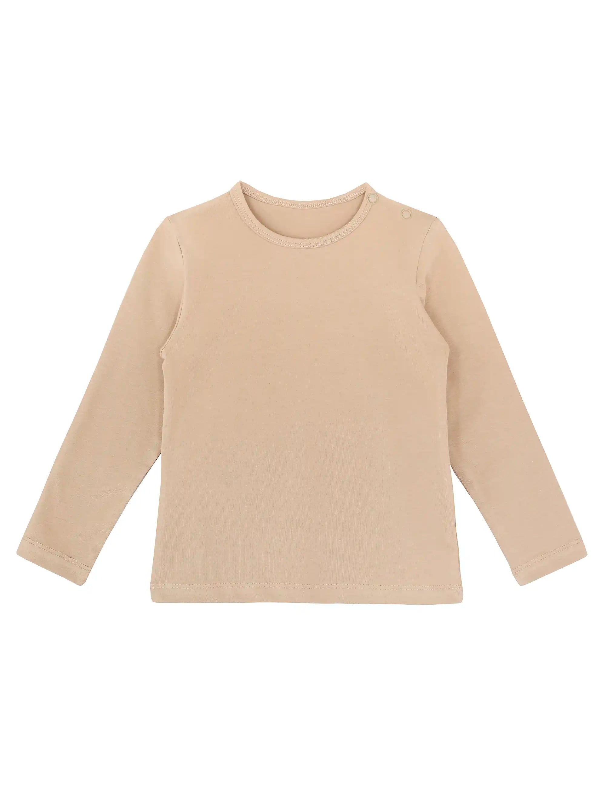 Baby Girls' Basic Long Sleeve Round Neck T-Shirt