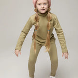 Little Girls Cotton Long Sleeve Basic Turtleneck T-Shirt