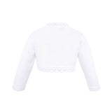 Little Girls' Knit Long Sleeve Button Closure Bolero Cardigan Shrug