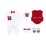 Newborn Baby Cotton 5-Piece Satin Detailed Take Me Home Set
