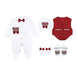 Newborn Baby Cotton 5-Piece Satin Detailed Take Me Home Set