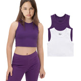 Girls 2-Pack Basic Cropped Tank Top