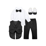 Newborn 4-Piece Tuxedo Suit Set