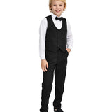 Boys 4-Piece Slim Fit Textured Suit Set