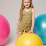 Girls' Soft Solid Cotton Blend Racerback Tank Top