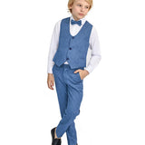 Boys 4-Piece Slim Fit Suit Set