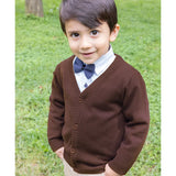 V-Neck Cardigan Sweater for Boys - Featuring Button Closure, Toddler to Youth