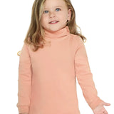 Little Girls Cotton Long Sleeve Basic Turtleneck T-Shirt