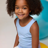 Girls' Soft Solid Cotton Blend Racerback Tank Top