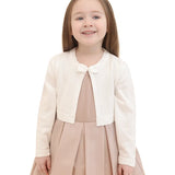 Little Girls' Long Sleeve Bowknot Closure Bolero Cardigan