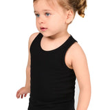 Girls' Soft Solid Cotton Blend Racerback Tank Top