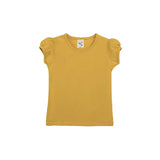 Little Girls Cotton Basic Puff Sleeve T-Shirt & Leggings Set
