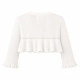Girls Patterned Knit Bolero Cardigan