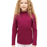 Toddler Cotton Long Sleeve Basic Mock-Neck T-Shirt