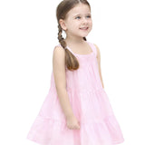 Toddler Cotton Layered Square Neckline Dress