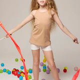 Girls' Soft Solid Cotton Blend Racerback Tank Top