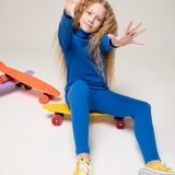 Little Girls Cotton Basic Turtleneck Shirt & Leggings Set