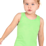 Girls' Soft Solid Cotton Blend Racerback Tank Top