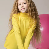 Little Girls Cotton Long Sleeve Basic Turtleneck T-Shirt