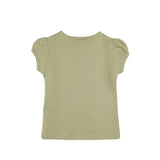 Baby Cotton Puff Sleeve Basic Crewneck T-Shirt