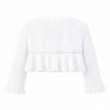 Baby Girls' Long Sleeve Knit One Button Closure Bolero Shrug