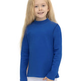 Toddler Cotton Long Sleeve Basic Mock-Neck T-Shirt
