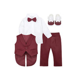 Newborn 4-Piece Tuxedo Suit Set