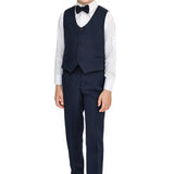 Boys Formal Suit 4 Piece Vest, Pants and Tie Dresswear Suit Set