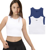 Girls 2-Pack Basic Cropped Tank Top