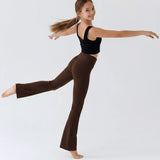 Girls Flare Leggings Dance Bottoms High Waisted Bootcut Yoga Pants