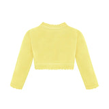 Little Girls' Knit Long Sleeve Button Closure Bolero Cardigan Shrug