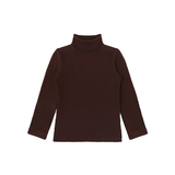 Little Girls Cotton Basic Turtleneck Shirt & Leggings Set