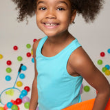 Girls' Soft Solid Cotton Blend Racerback Tank Top