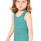 Girls' Soft Solid Cotton Blend Racerback Tank Top