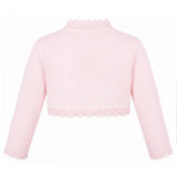 Little Girls' Knit Long Sleeve Button Closure Bolero Cardigan Shrug