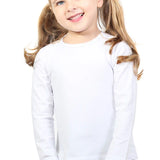 Girls' Basic Crewneck Long Sleeve Cotton T-Shirt / 11-12 Years