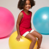 Girls' Soft Solid Cotton Blend Racerback Tank Top