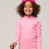 Toddler Cotton Long Sleeve Basic Mock-Neck T-Shirt