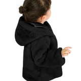 Girl Button Down Hooded Cardigan Jacket
