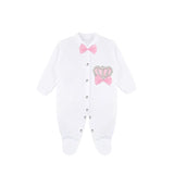 Newborn Baby 3-Piece Cotton Jeweled Layette Set